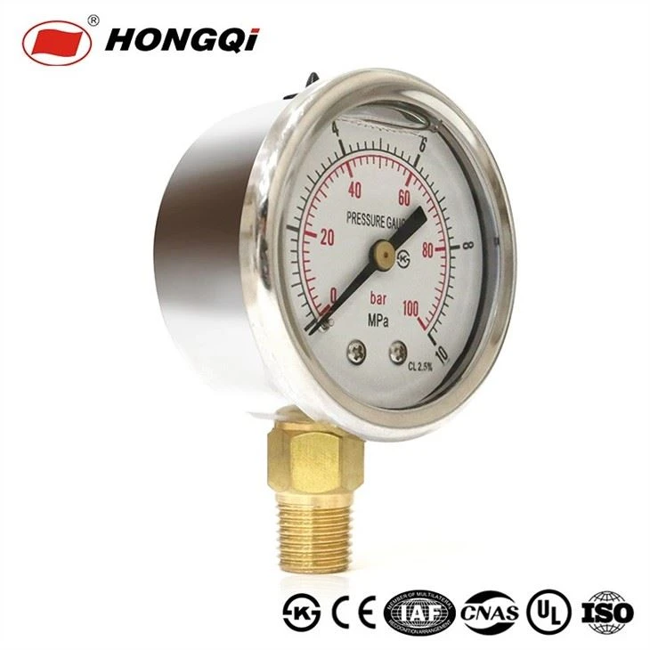 Bourdon Style Pointer Display Pressure Gauge