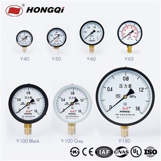 100mm ekonomiškas žemutinis kalnas / galinio laikiklio / flanšo plieno korpuso manometras M20 * 1,5, G1 / 2 '',1/2'' NPT ±1,6% Tikslumas