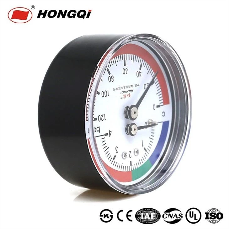 black painted steel temperature pressure gauge (1)